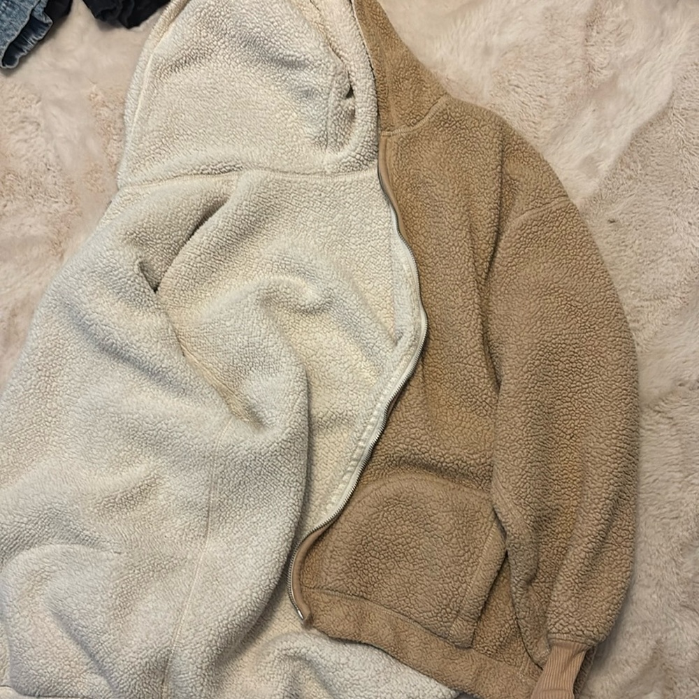 Reversible zip up hoodie